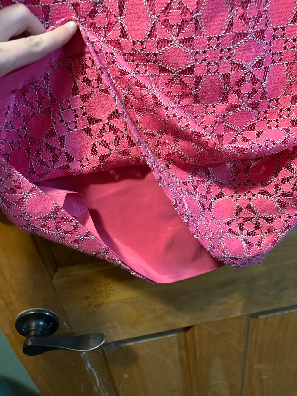 Trina Turk Pink Bell Sleeve Eyelet Dress - Picture 4 of 4